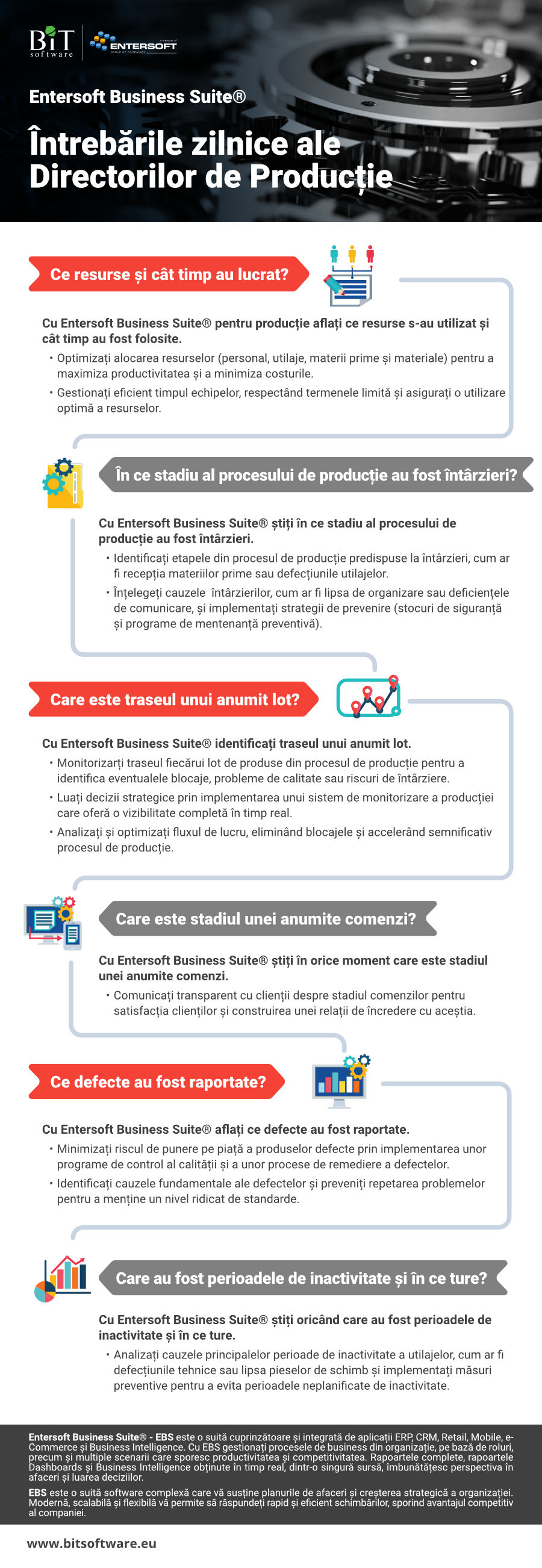 Infografic Intrebări zillnice ale directorilor de productie